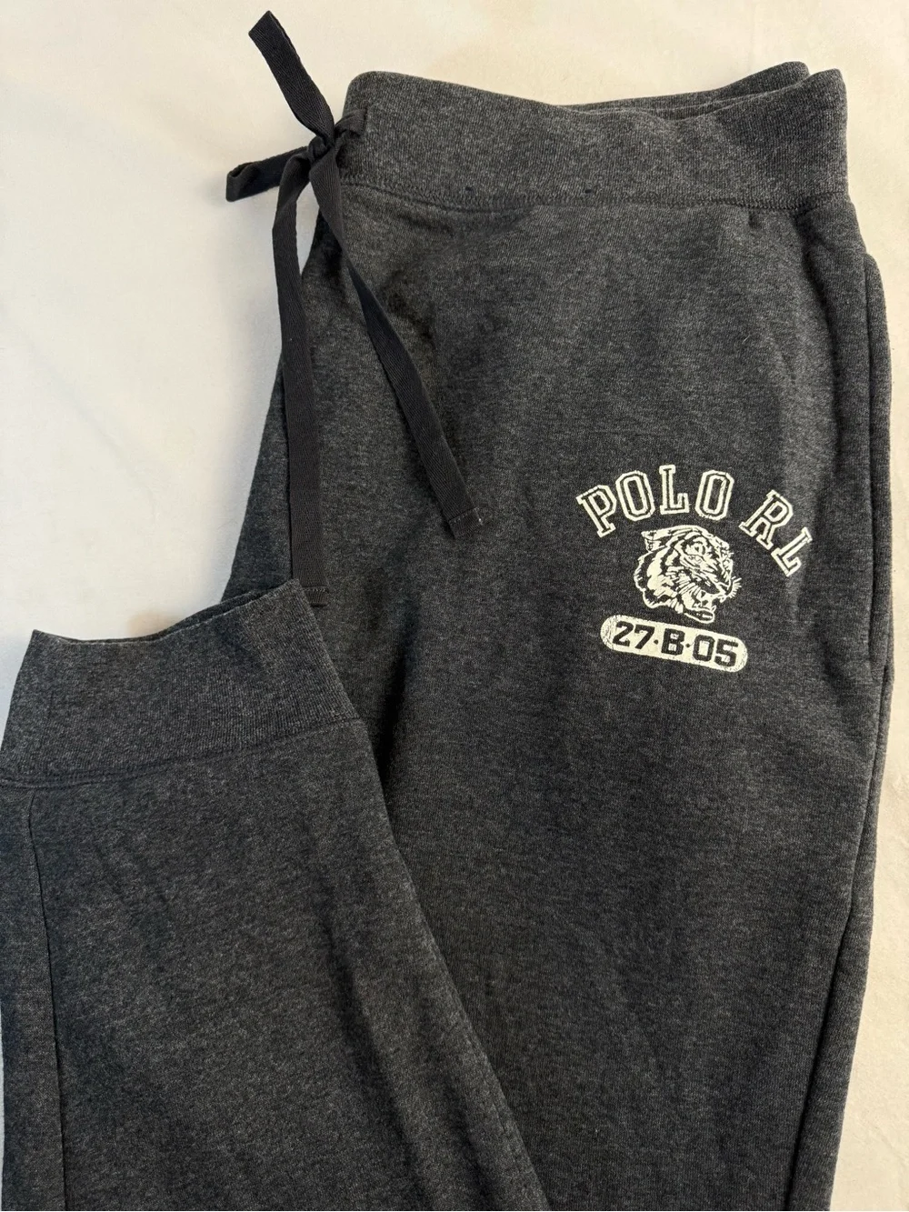 Polo Ralph Lauren Sleepwear Sweatpants Tiger Graphic Jogger Pants Gray